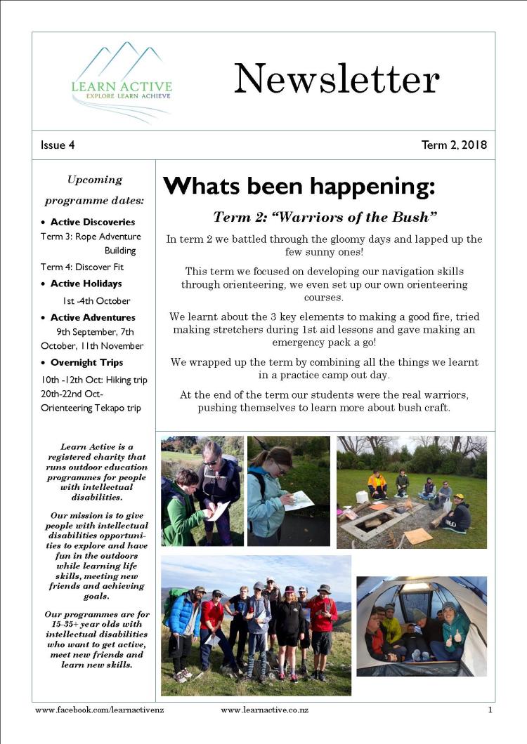newletter Term 2 2018